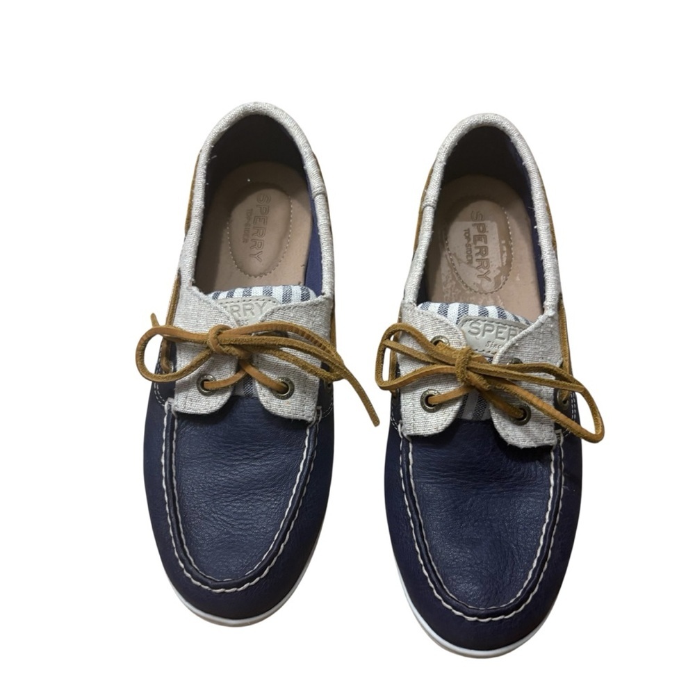 SPERRY Koifish Casual Boat Shoes in Navy/Tan Size 7.5 — Perfect for Summer!!! - Picture 4 of 9